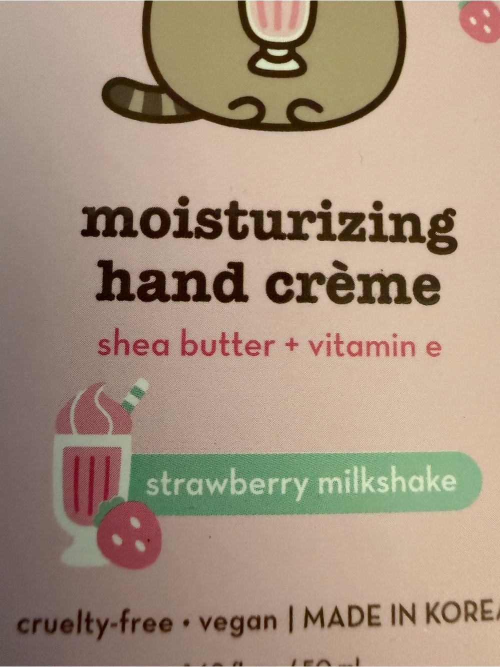 Pusheen Strawberry Milkshake Moisturizing Hand Crème - Limited Edition - Picture 3 of 4